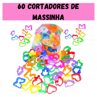 60 Cortador Molde Forminha p/ Massinha de Modelar Kit Festa Lembrancinha em Oferta na Shopee
