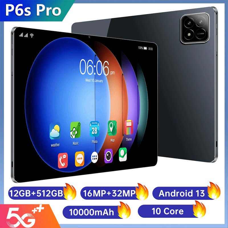 Pad 6S Pro Android Tablet PC Android 13 10.1inches 3G 4G LTE