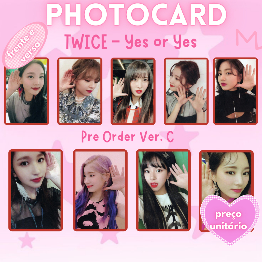 Photocard Fanmade TWICE Yes Or Yes (Pre Order Ver. C) | Shopee Brasil