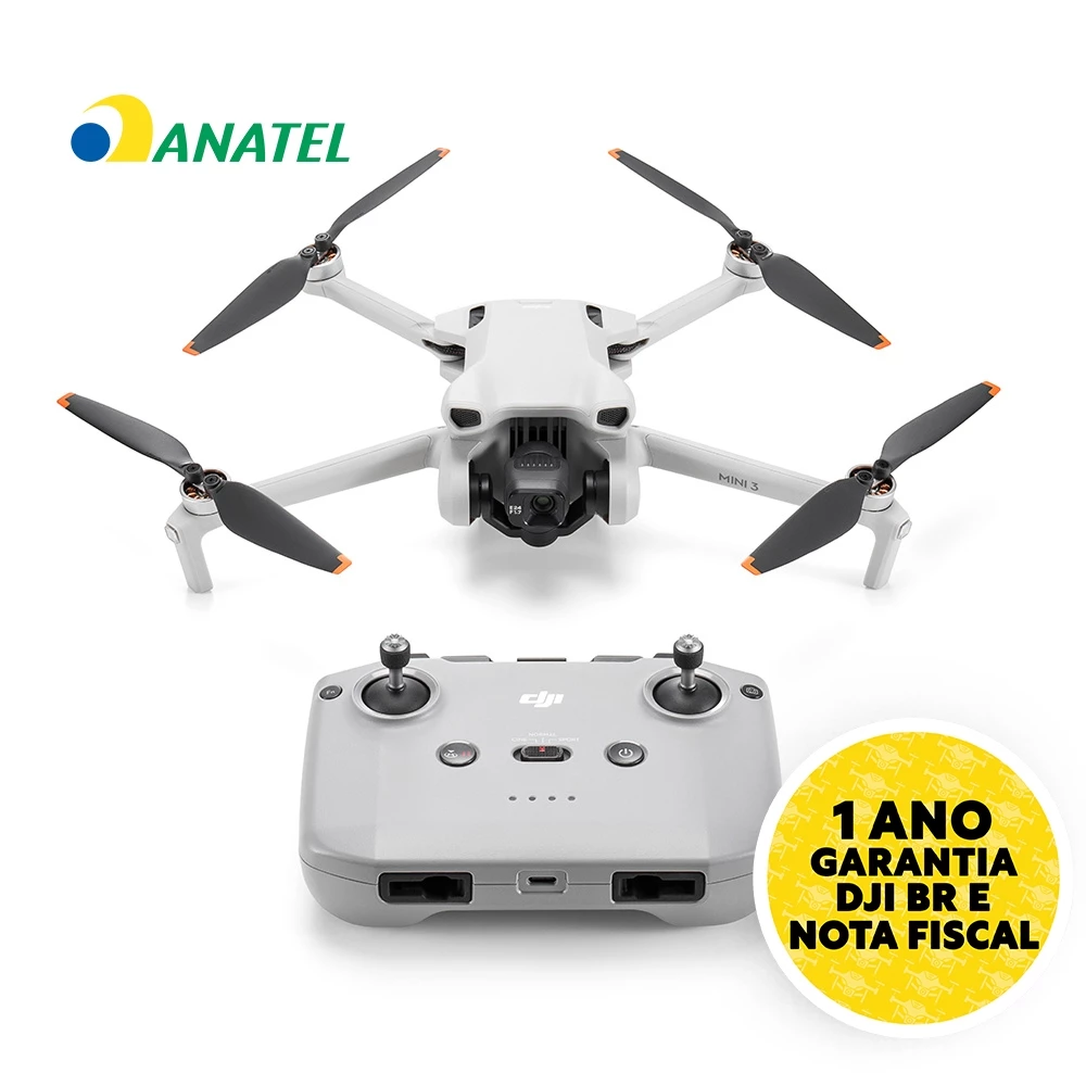 Drone DJI Mini 3 Anatel ( Lacrado, 1 Ano de Garantia, Nacionalizado )
