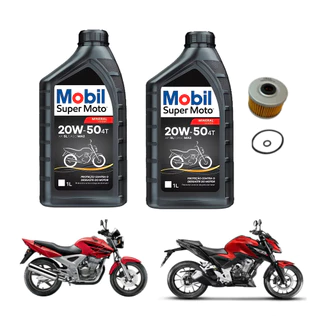 Kit Troca Óleo Filtro Mobil 20w-50 Twister/CB300/XRE 300/Falcon/Tornado/CBTwister