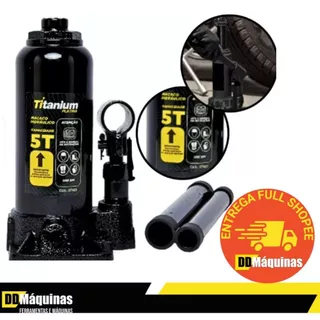 Macaco Hidráulico Tipo Garrafa 5 Toneladas - Titanium
