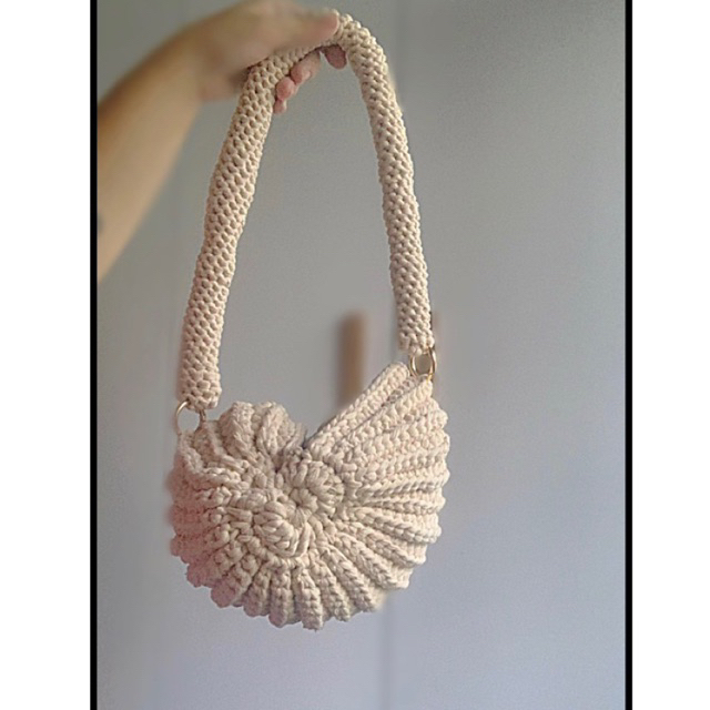 Crochet Shell Bag - Bolsa em formato de concha personalizada | Shopee ...