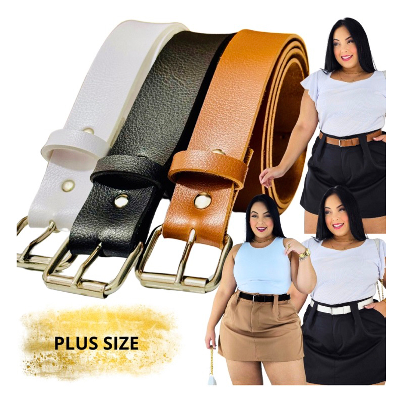 Kit Cinto Feminino Plus Size De Couro Moda Feminina | Shopee Brasil