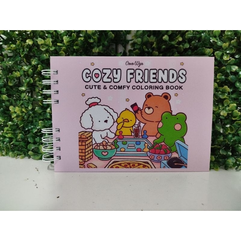 Livro de Colorir Cozy Friends Capa Dura tamanho A5 papel 120 gr ...
