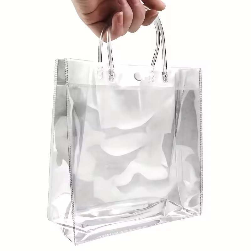 10 unds Sacola Plastica PVC Transparente Cristal | Shopee Brasil