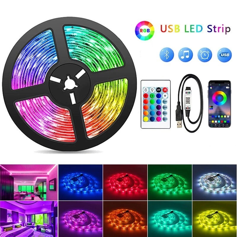 Fita LED RGB usb SMD 5050 Flexível 2835 Branca Para Decoração De ...