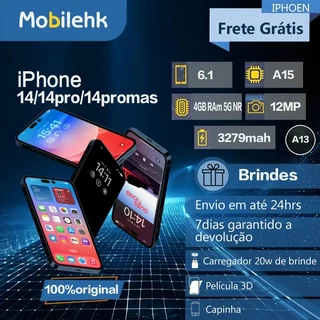 Celular Iphone 14/ 14 Pro/ 14 Pro Max 128gb/ 256gb 100% Original Com Garantia em Oferta na Shopee