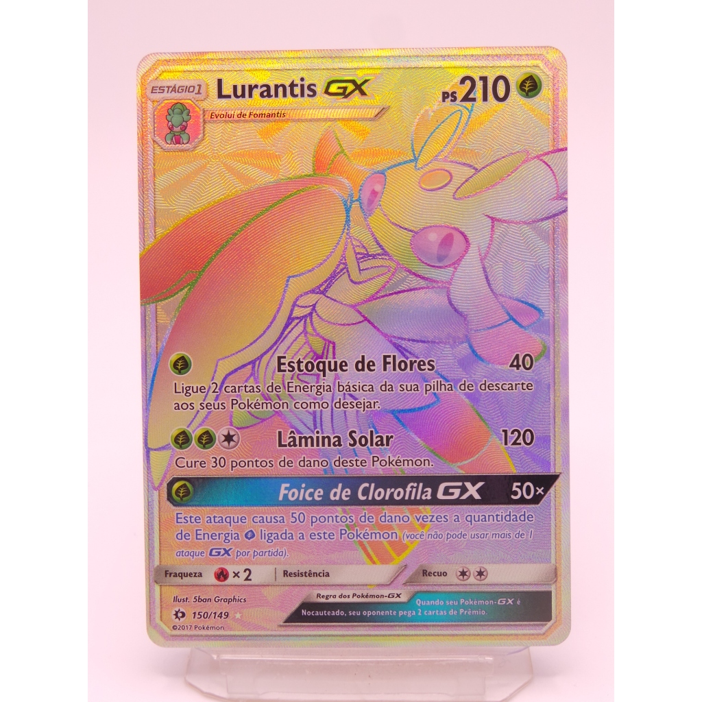 Carta Pokmon Lurantis-GX (150/149) Rainbow Original 2016 Nova | Shopee  Brasil