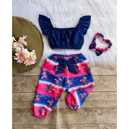 Roupa Infantil Menina Stitch (1, 2 e 3 ANOS)