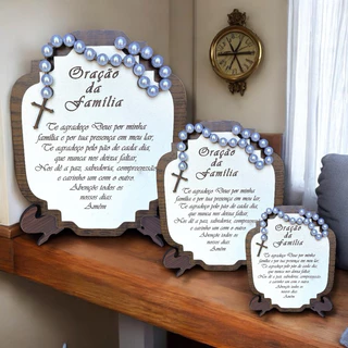 Adorno Enfeite Decoração Oração Da Família Para Proteção (Mesa,Casa,Escritório,Sala) Promoção
