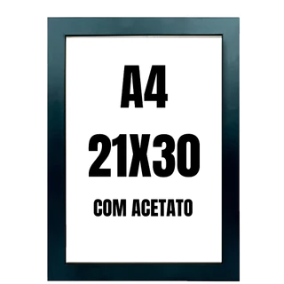 Moldura Madeira Quadro A4 com Acetato Para Fotografia Diploma Certificado Fotos Painel Placa Retrato