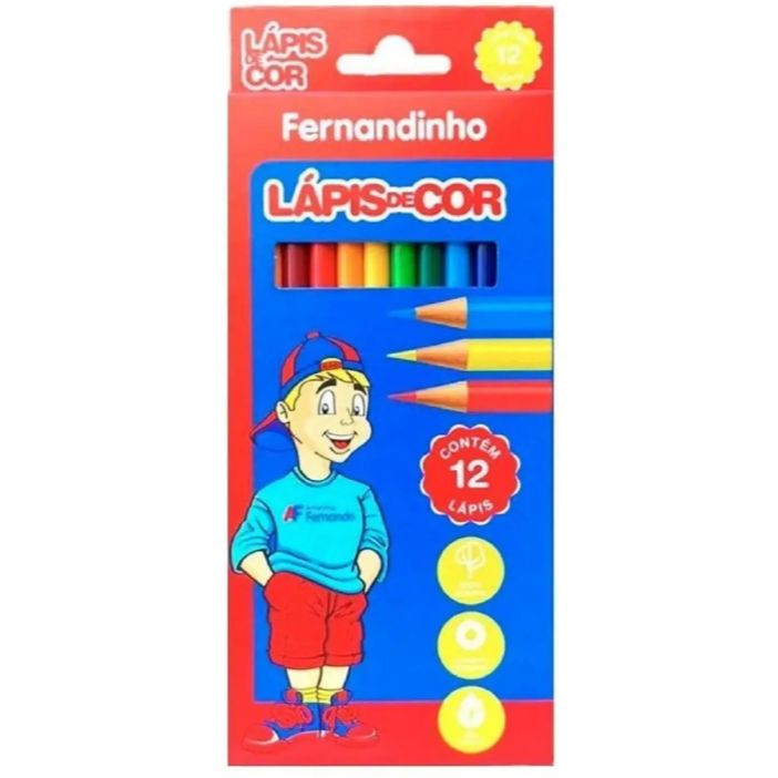 Lápis De Cor Fernandinho 12 Cores - Faber Castell | Shopee Brasil