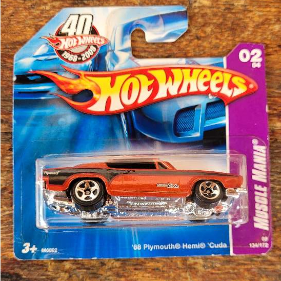 Hot Wheels - '68 Plymouth Hemi Cuda Laranja - Muscle Mania 2008