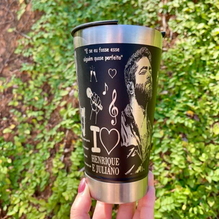Copo Térmico Personalizado 360° HENRIQUE E JULIANO Gravado A Laser