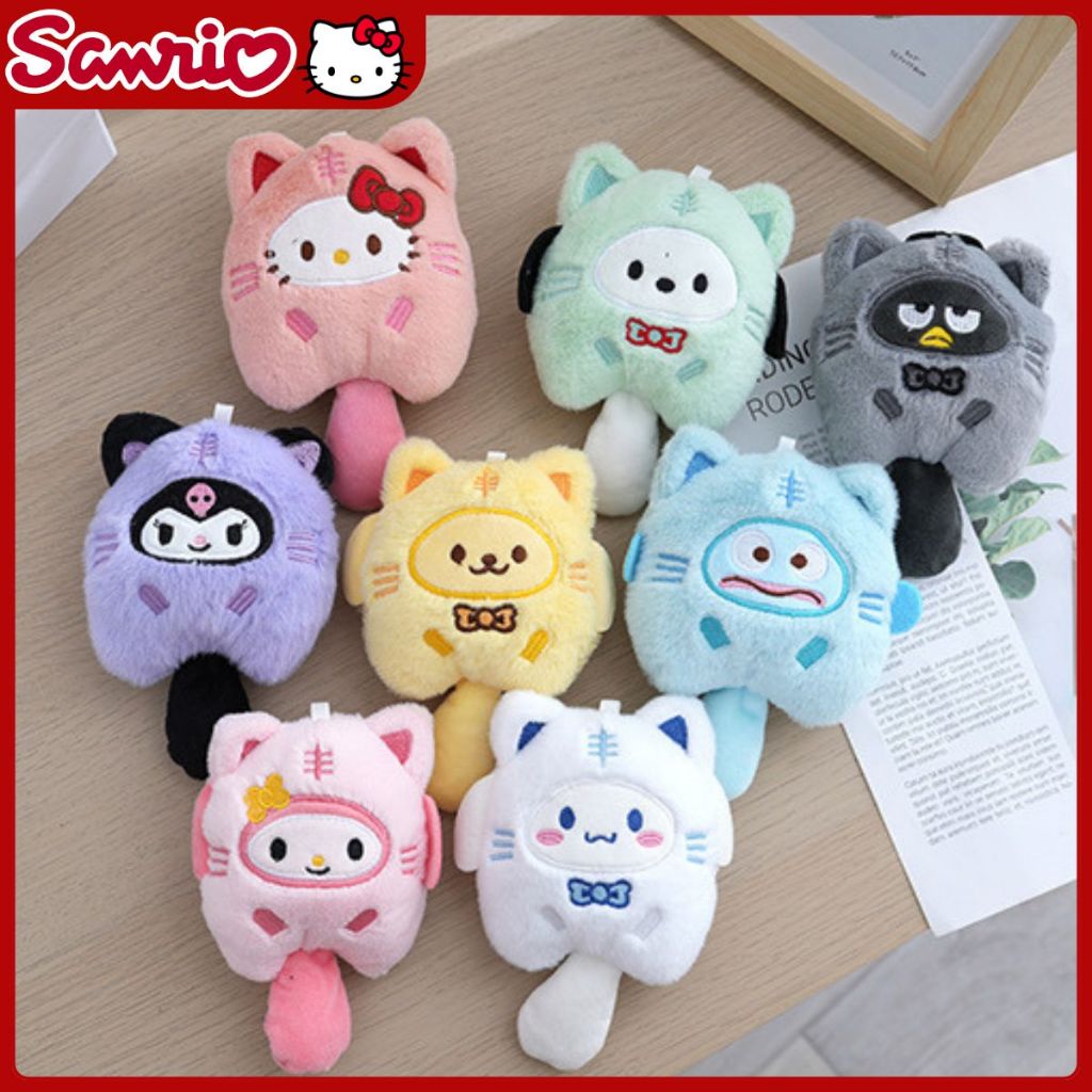 Sanrio Kitty Chaveiro de Pelúcia Kuromi Cinnamoroll Mochila Acessórios Pingente Brinquedos