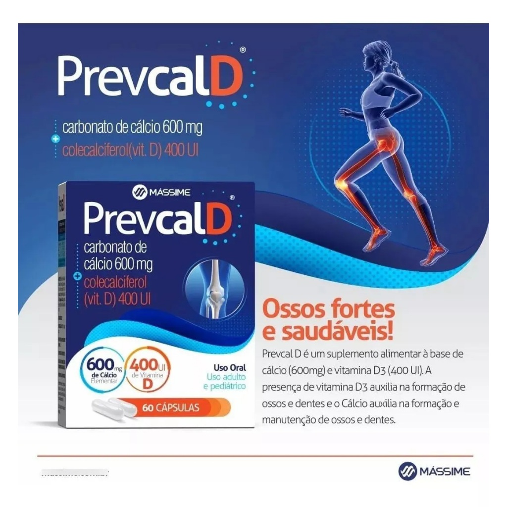 Prevcal D 60CPR - 600mg + 400ui | Shopee Brasil