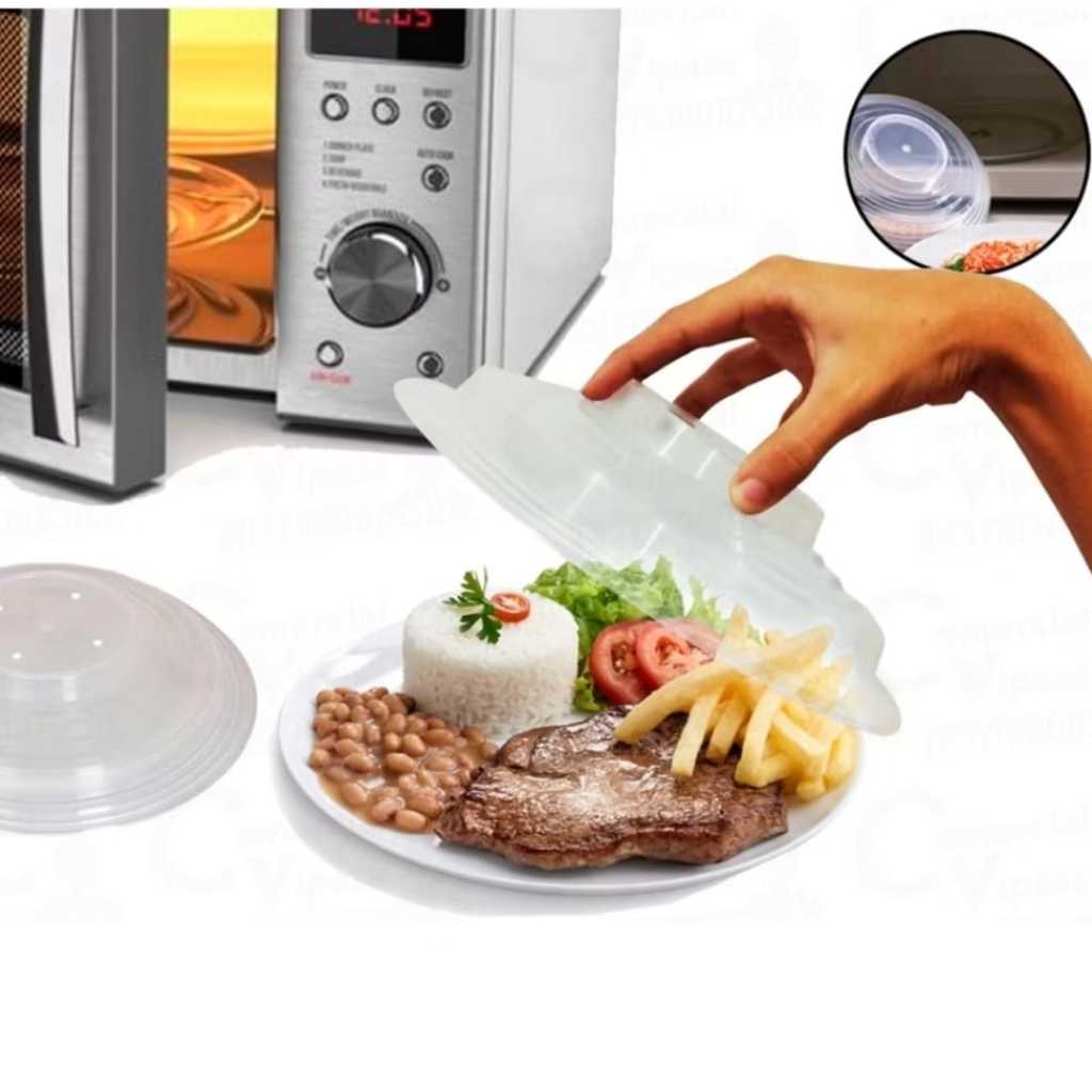 Tampa Protetora para Aquecimento de Alimentos no Microondas 25,5 cm ...