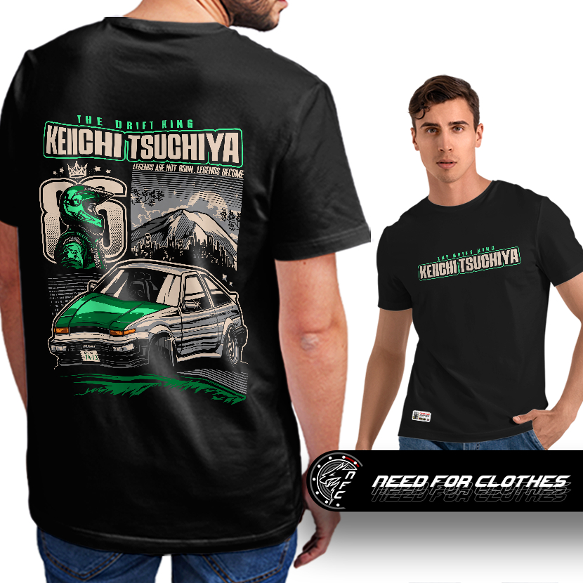Camiseta Keiichi Tsuchiya, AE86, Drift King, Cultura JDM | Shopee