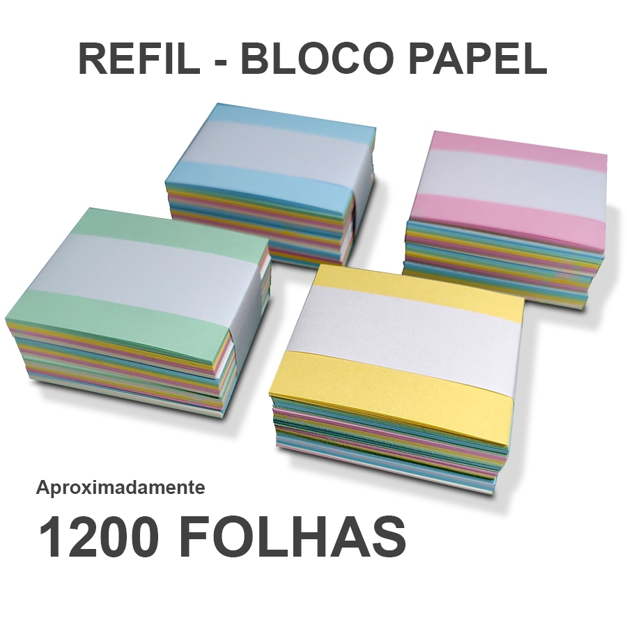 Bloco de Papel Colorido para Rascunho – 1200 Folhas | Diversos Tamanhos ...