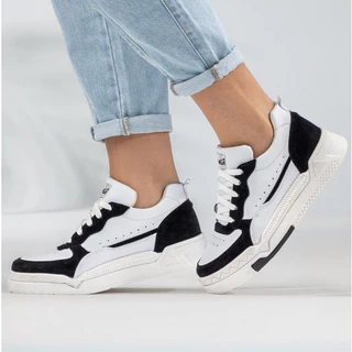 Tênis Sneaker Feminino Jade Casual GuGi Branco Com Detalhes de Camurça Solado Confort 623-GG em Oferta na Shopee