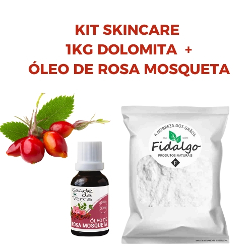 KIT SKINCARE CLAREADORA DE PELE DOLOMITA+ROSA MOSQUETA | Shopee Brasil