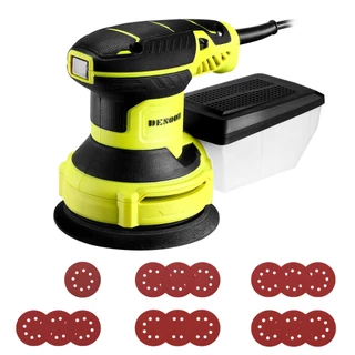 Lixadeira Orbital Profissional Eletrica 300w Para Madeira Gesso Parede127/220V Lixadeira Roto Desoon