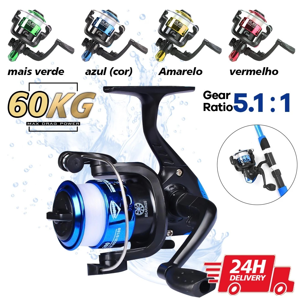 Molinete De Pesca 5.2:1 Direito Esquerdo 03 rolamentos Intercambiável pesca leve Ultralight