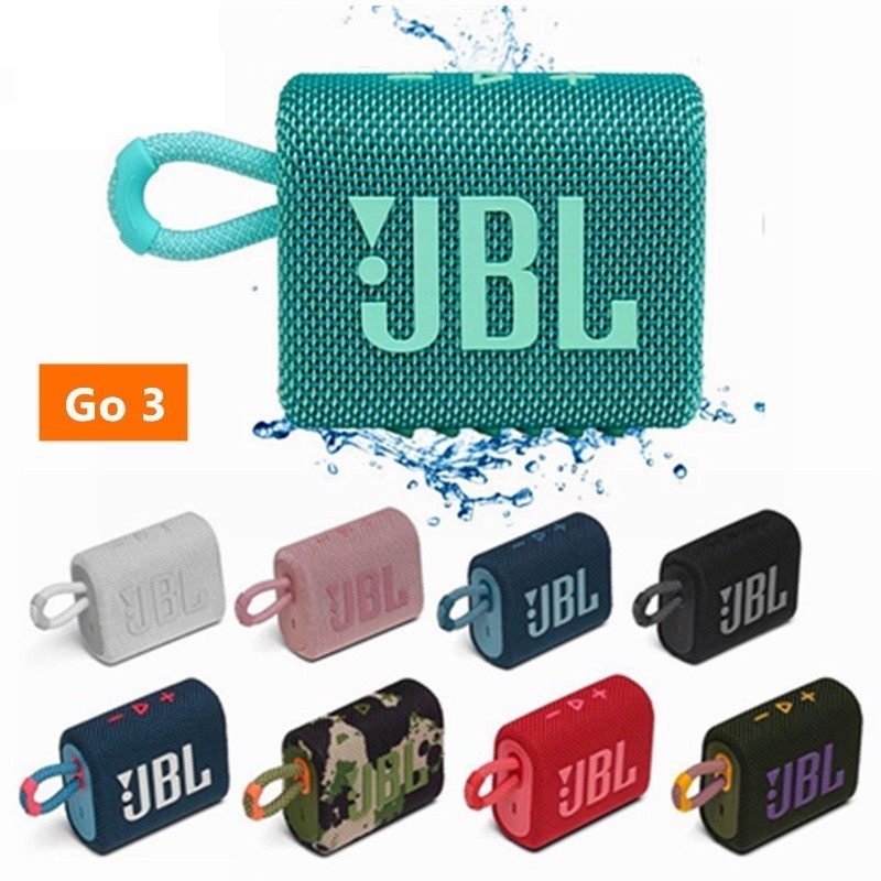 Caixa de som portátil JBI Go 3 com bateria Bluetooth integrada, à prova d'água poeira tws celular iphone Android xiaomi