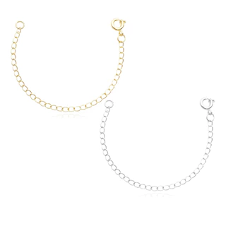 Extensor de Joia 10cm Banhaod a Ouro/Prata Prolongador de Pulseira/Corrente em Oferta na Shopee