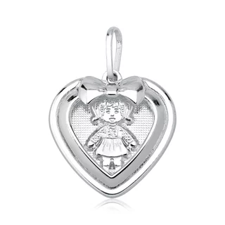 Pingente Coração Vazado com Coração Reticulado Prata 925 em Oferta na Shopee