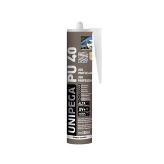 Selante PU 40 280ml Cinza, Branco e Preto 400g Unipega
