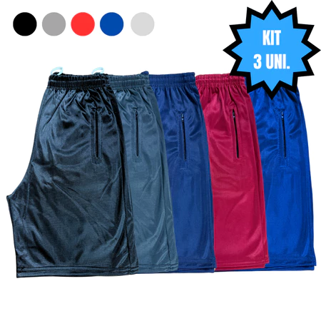 Kit 3 bermuda infantil juvenil flanelado