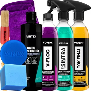 Kit Shampoo V-Floc Cera Tok Final Limpador Sintra Fast Vonixx Pretinho Vintex