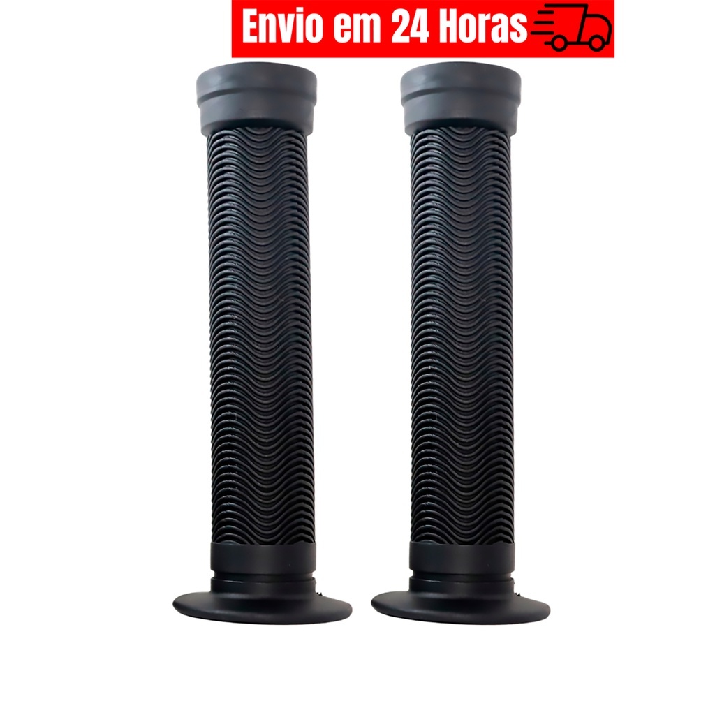 Manopla punho gios bike gi-075a 150mm flange bmx wheeling preta luva ...