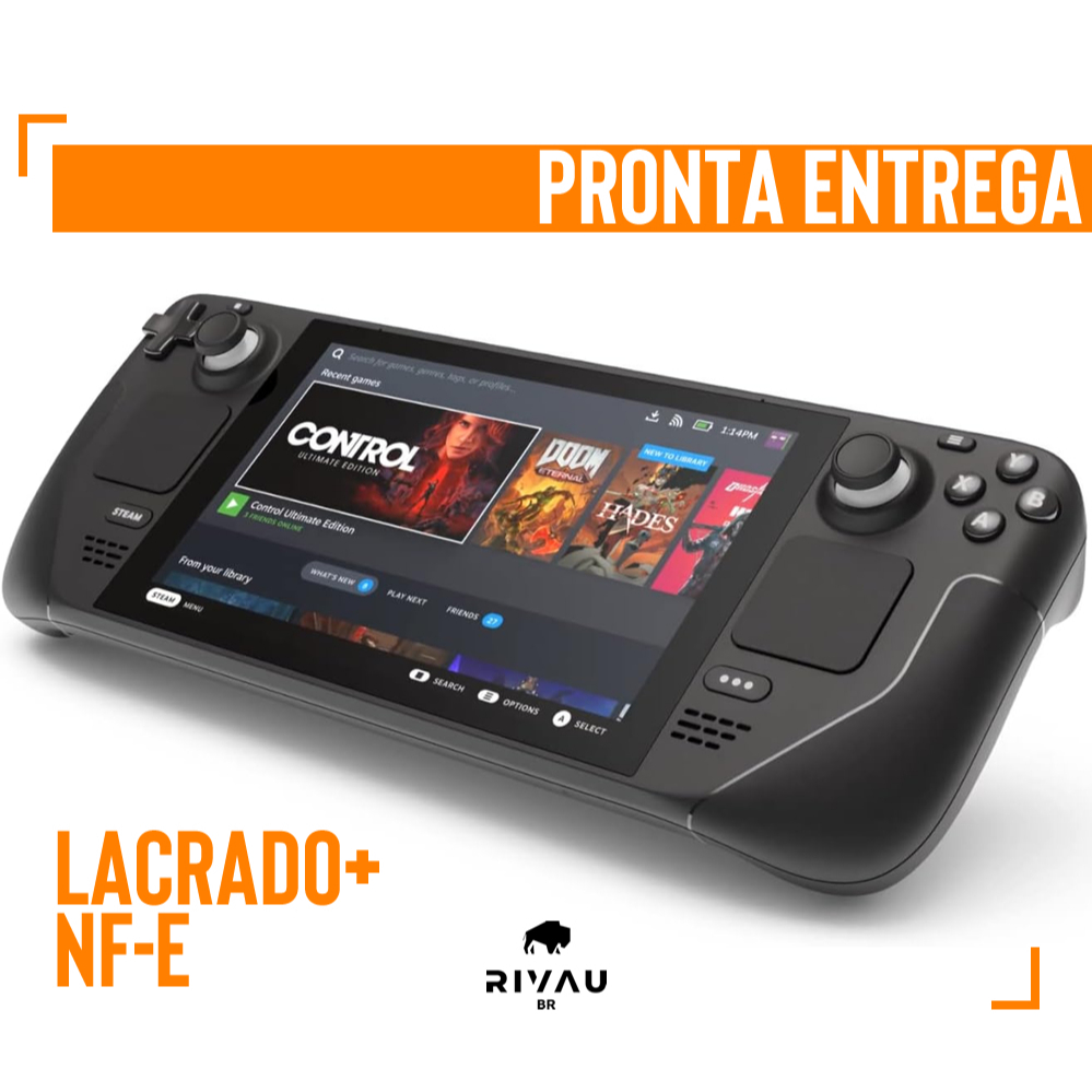 CONSOLE PORTÁTIL VALVE STEAM DECK LCD 256GB COM GARANTIA E BRINDES