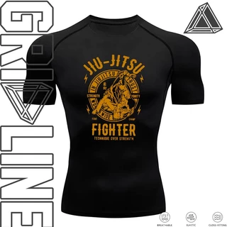 Camiseta Compressão Treino Academia Arte Marcial Jiu Jitsu Trust Fighter Arte Luta