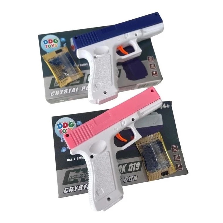 Kit 2 Arma Pistola Lança Bolinhas de Gel Glock G19 C/500 bolas DDG TOYS ...