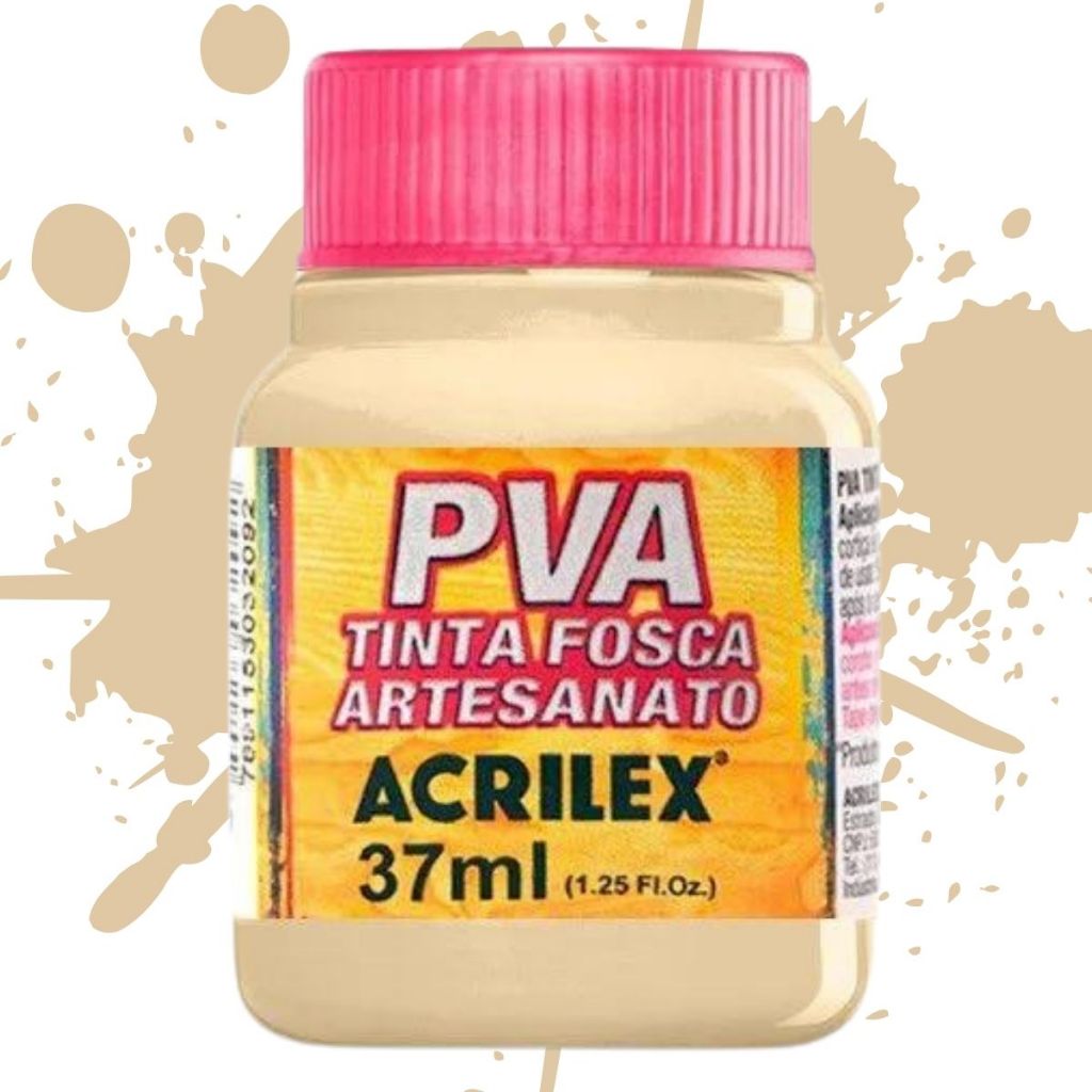Tinta Pva Acrilex 37ml 538 Amarelo Pessego