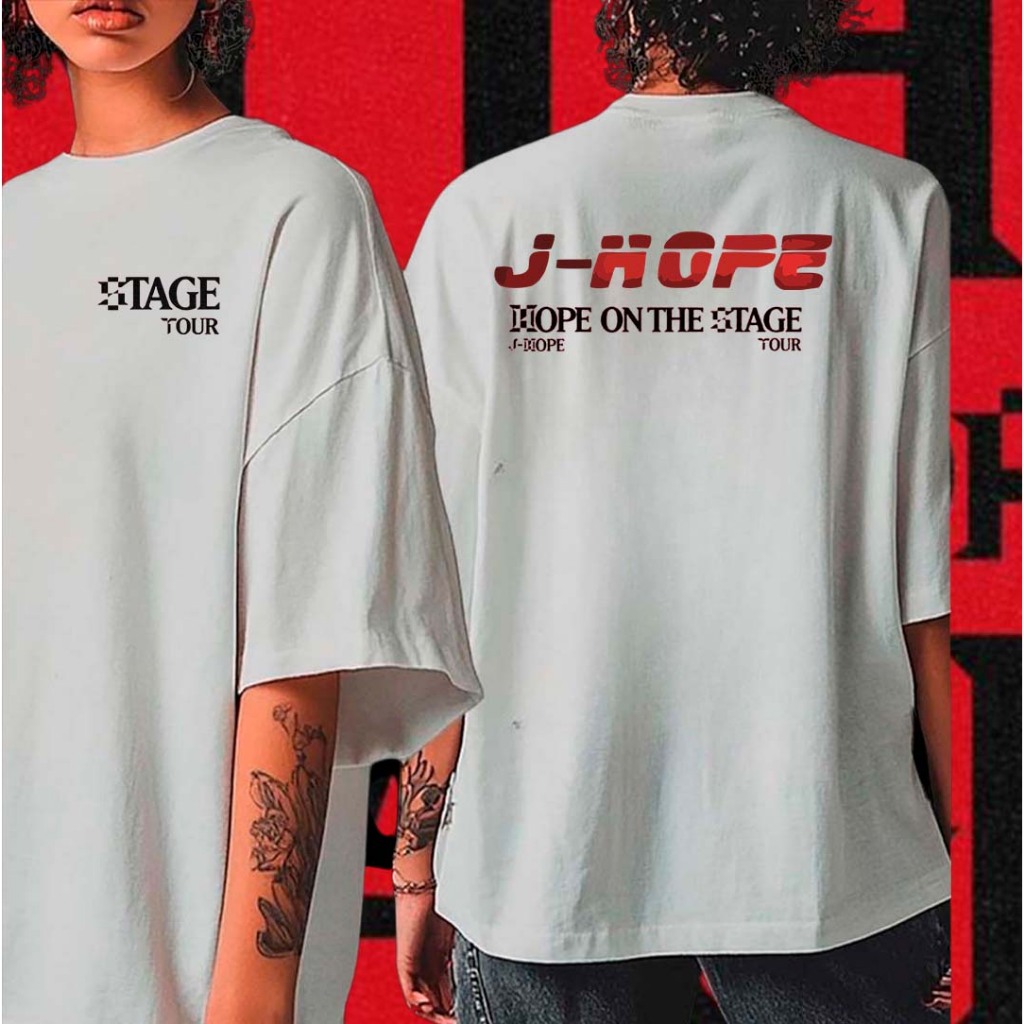 Camiseta algodão t-shirt setlist da turnê mundial 'HOPE ON THE