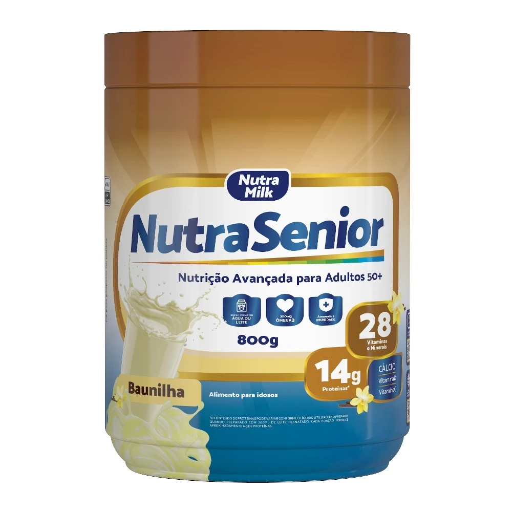 Nutra Senior Adulto 50+ Complemento Alimentar 800g - 28 Vitaminas e Minerais