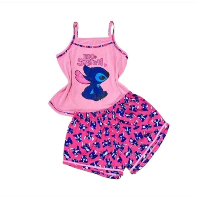 Pijama Feminino Adulto Lilo & Stitch Disneyrosa | Shopee Brasil