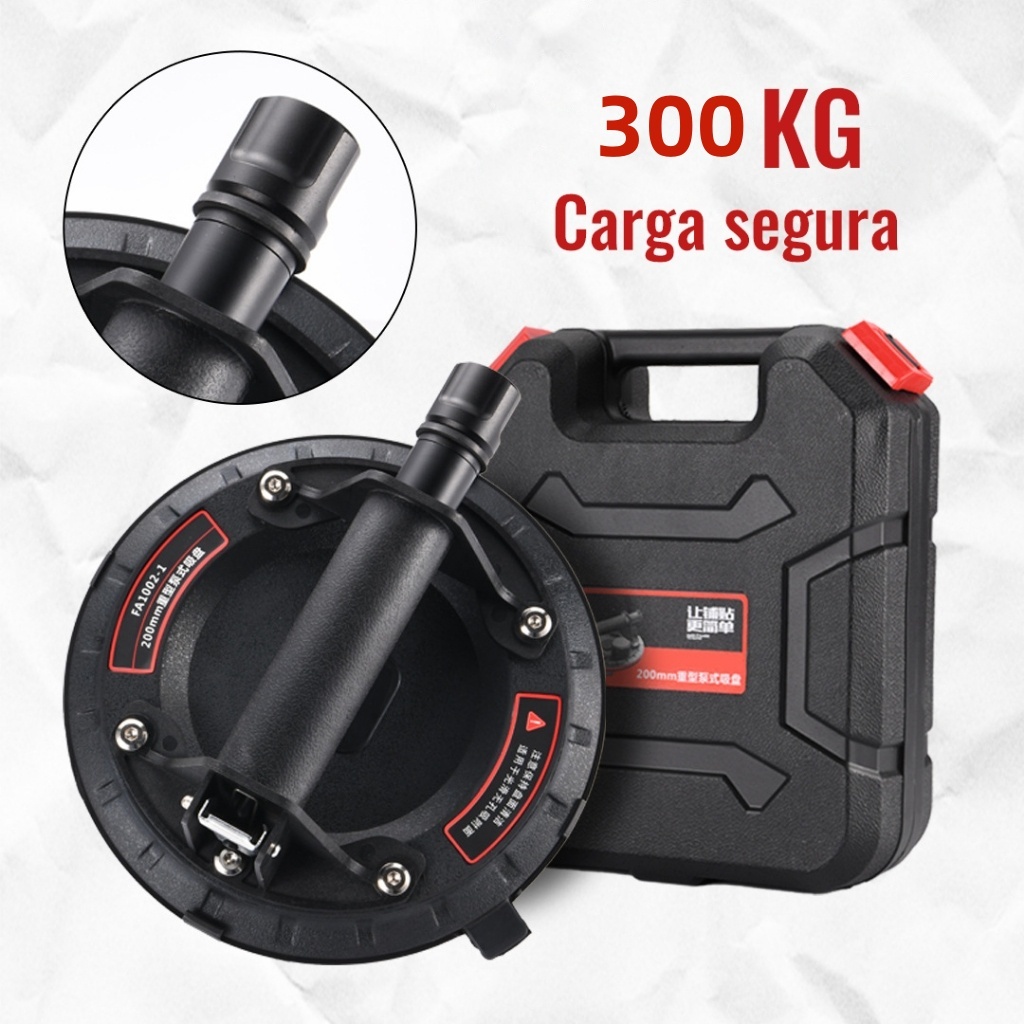 Ventosa Sucção 300kg Vacuo Profissional Para Vidro Marmore Ventosa