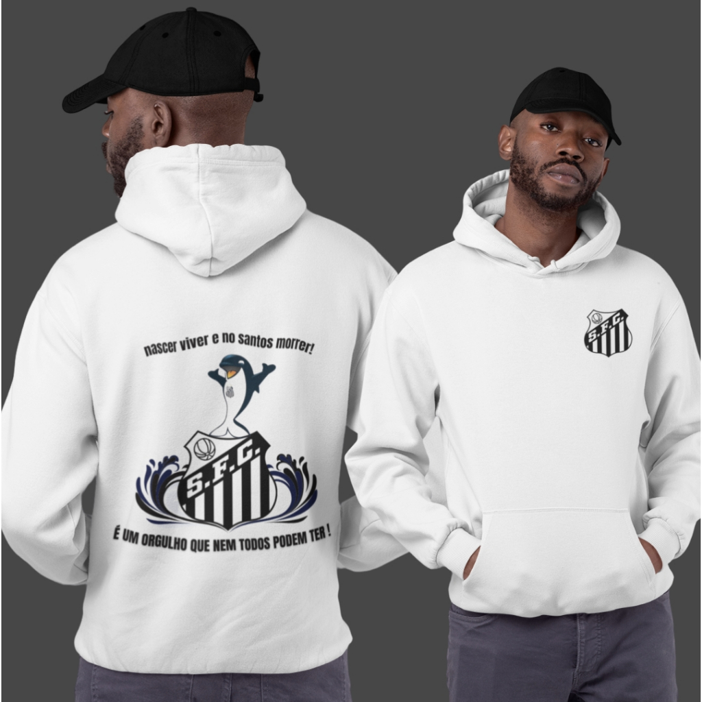 moletom santos futebol moletom peixão| moletom branco blusa de
