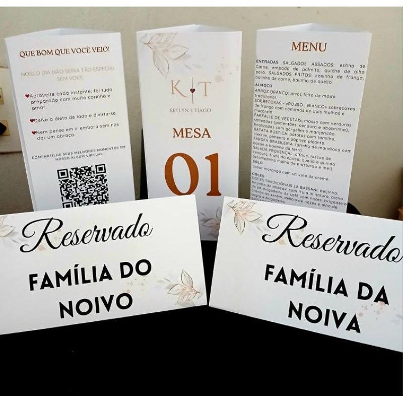 20 Menu, Marcador de Mesa de Convidados + 2 Placas Reservados | Shopee ...