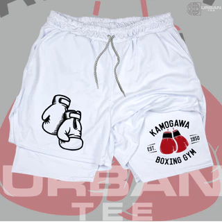 Short de Compressão 2 em 1 Academia Treino Fitness Kamogawa Boxing Gym