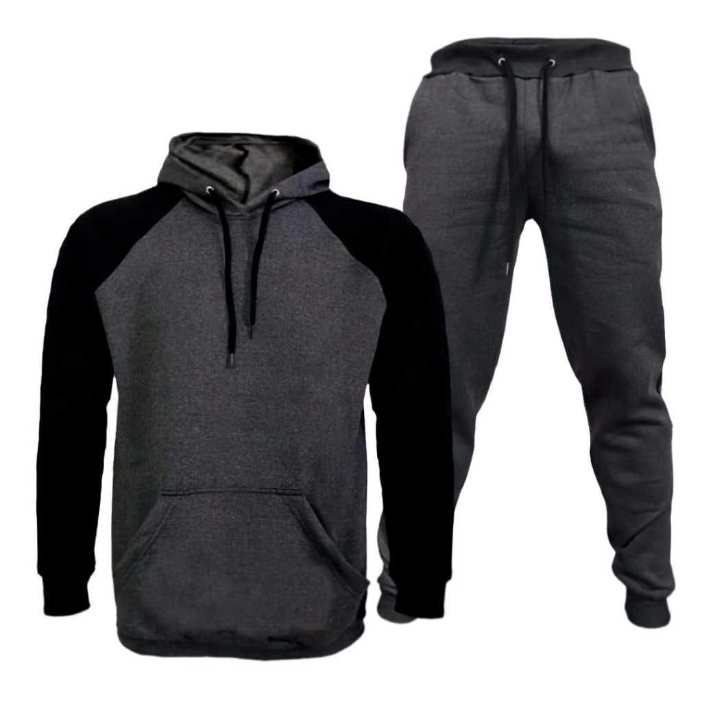 Conjunto Moletom Raglan Blusa de Frio + Calça de Abrigo em Algodão Lançamento em Oferta na Shopee