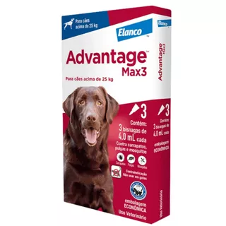 Advantage Max 3 Antipulgas Cães Acima 25 Kg Combo 3 Pipetas em Oferta na Shopee