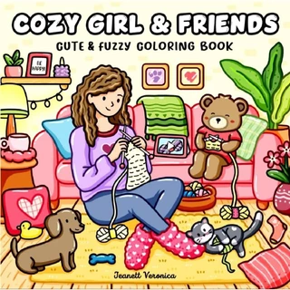 Desenhos para colorir Cozy Girl & Friends em Oferta na Shopee