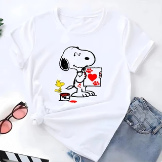 Blusa T-shirt Linda Camiseta Feminina Snoopy Passarinho Art Colors Camisa